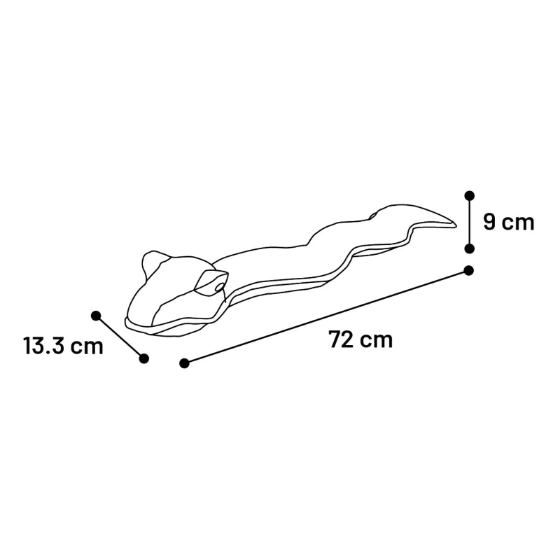Flamingo Dobbla kača iz tekstila, temno siva - 72 cm (3)