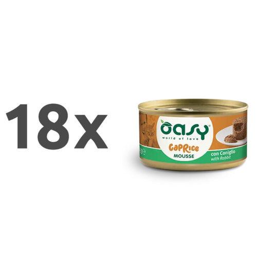 Oasy Caprice Mousse Adult zajec, mousse v konzervi - 85g - 18 x 85 g