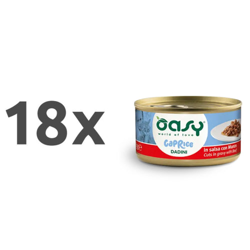 Oasy Caprice Cuts Adult govedina koščki v omaki, konzerva - 85g - 18 x 85 g