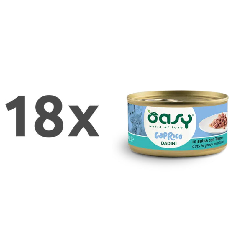Oasy Caprice Cuts Adult tuna koščki v omaki, konzerva - 85g - 18 x 85 g