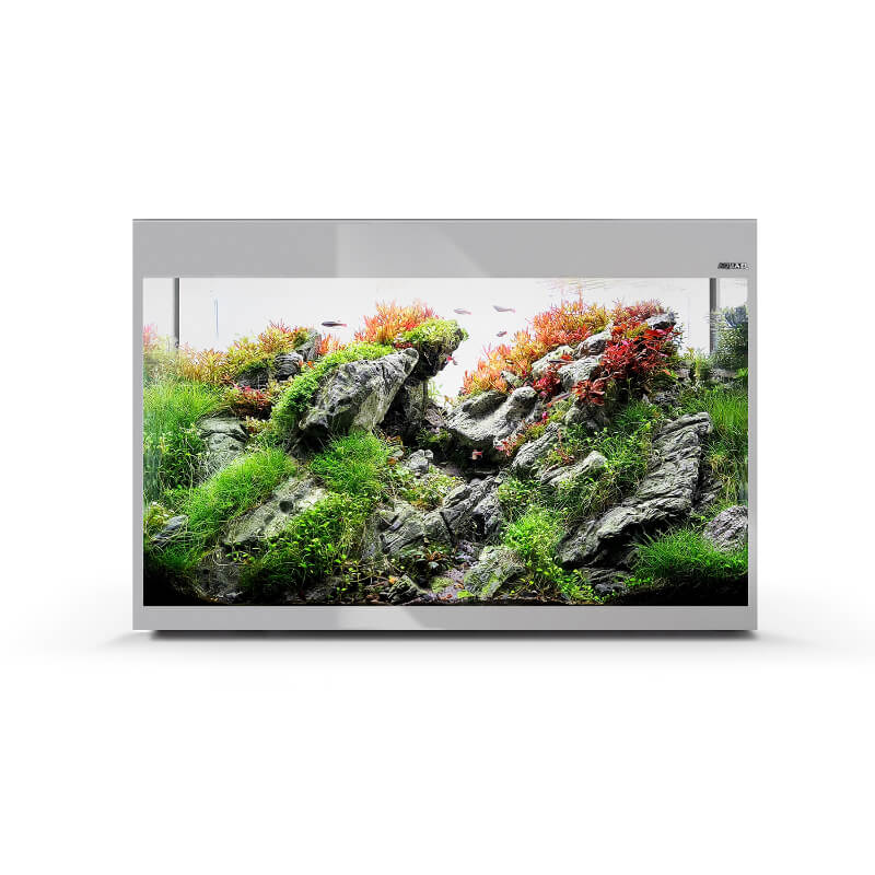 Aquael akvarij Glossy ST 80 Day&Night, siv - 125 L / 80 x 35 x 54 cm