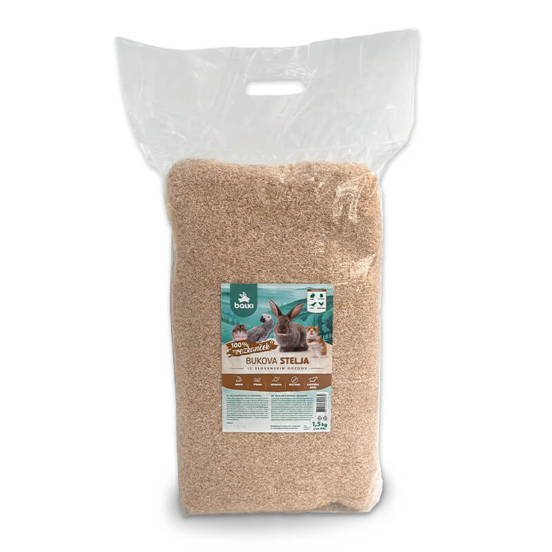 Balki bukova stelja Rezkanček za male živali - 1,5 kg