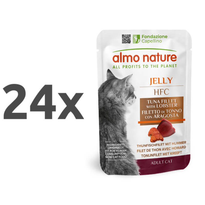 Almo Nature HFC Jelly vrečka - tunin file in jastog - 55 g - 24 x 55 g