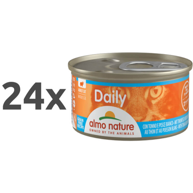 Almo Nature Daily Mousse konzerva - tuna in trska - 85 g - 24 x 85 g