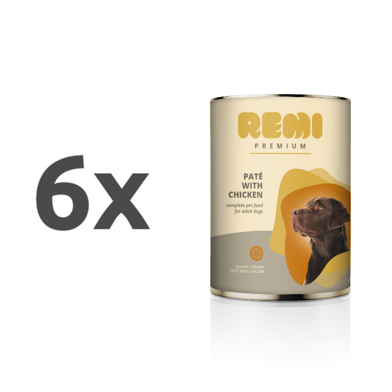 Remi Premium Dog pašteta, konzerva - piščanec - 400 g - 6 x 400 g