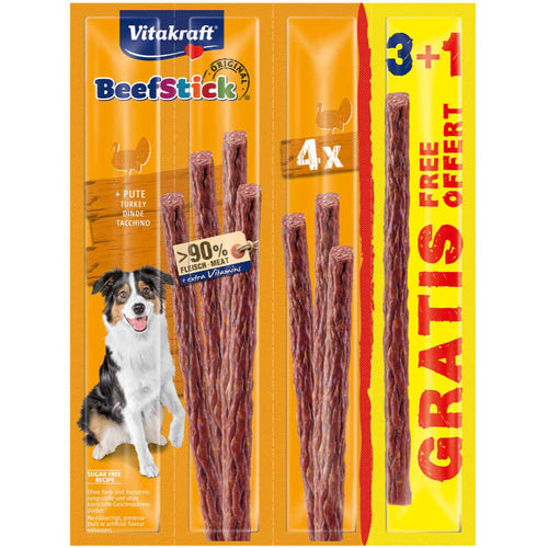 Vitakraft Beef Stick palčka - puran, 3+1 GRATIS
