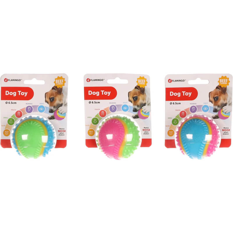 Flamingo TPR žogica Abta z vonjem govedine, različne barve - 6,5 cm (2)