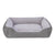 Pet Comfort oglato ležišče Bravo s plišem, različne velikosti - sivo - 75 x 60 cm