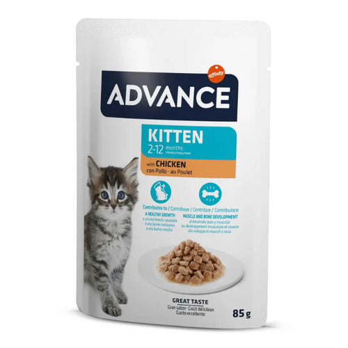 Advance Cat Kitten koščki v omaki, vrečka - piščanec - 85 g - 85 g