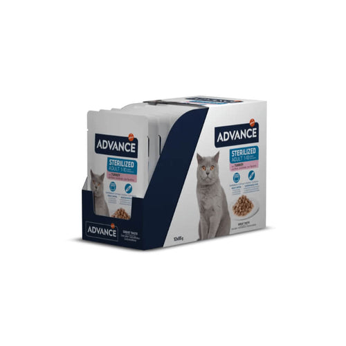 Advance Cat Adult Sterilized koščki v omaki, vrečka - puran - 85 g - 12 x 85 g