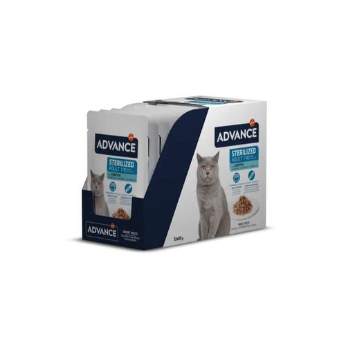 Advance Cat Adult Sterilized koščki v omaki, vrečka - trska - 85 g - 12 x 85 g