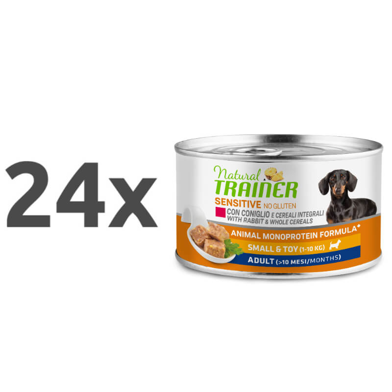 Natural Trainer No Gluten Adult - kunec in žito - 24 x 150 g