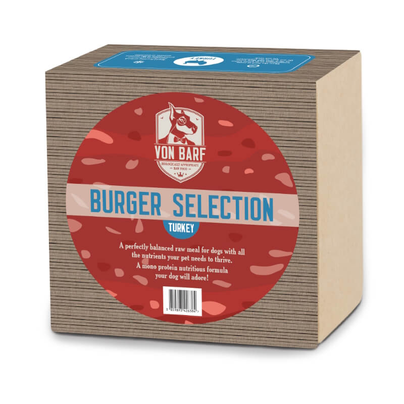 Von Barf Burger Selection, puran - 1kg (5 x 200 g) - 1 kg