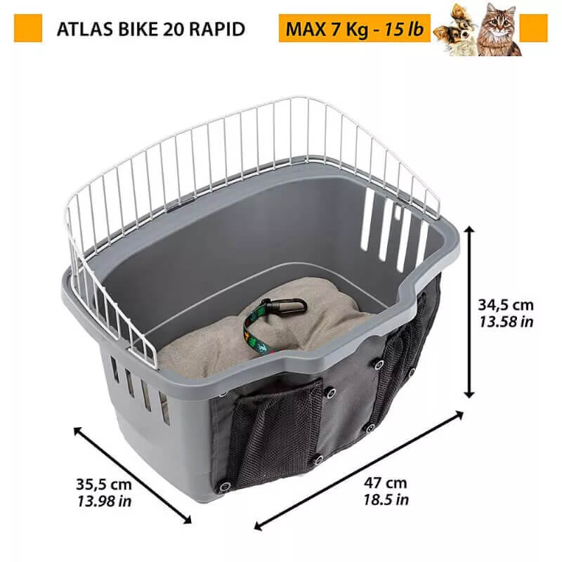 Ferplast Atlas Bike Rapid košara za kolo, različne barve - 47 x 35,5 x 34,5 cm (6)
