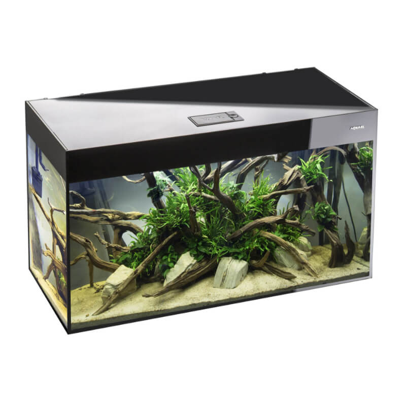 Aquael akvarij Glossy ST 80 Day&Night, črn - 125 L / 80 x 35 x 54 cm