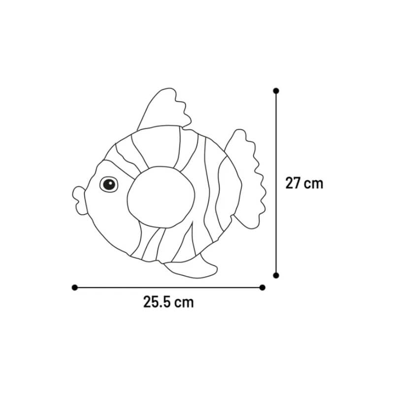 Flamingo Ronfi tekstilna igrača riba, različne barve - 25,5 x 27 cm (4)