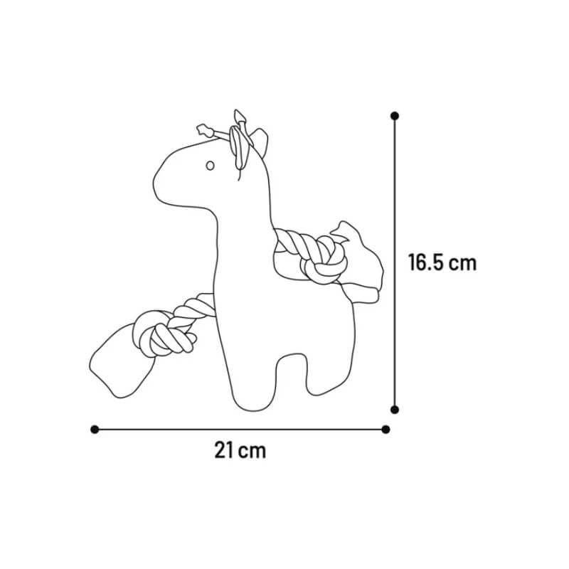 Flamingo Britty igrača žirafa z vrvjo, različne barve - 16,5 x 21 cm (3)