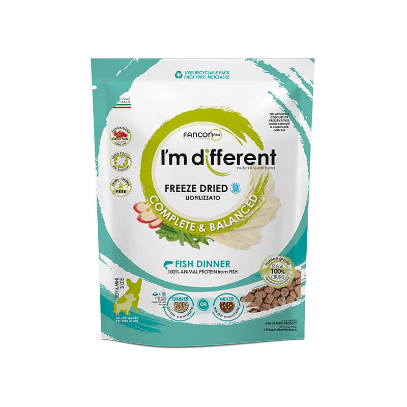 I'm Different FreezeDried Complete Dinner, za majhne pse - riba - 156 g - 156 g