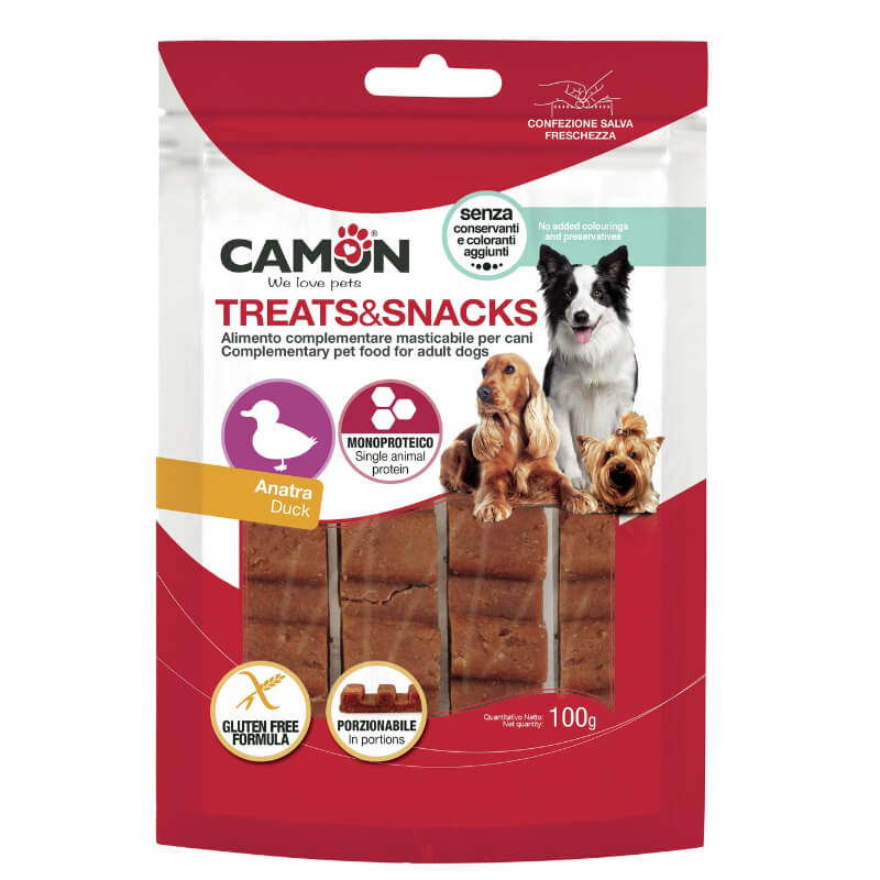 Camon Treats&Snacks posladek mesna ploščica, raca - 100 g