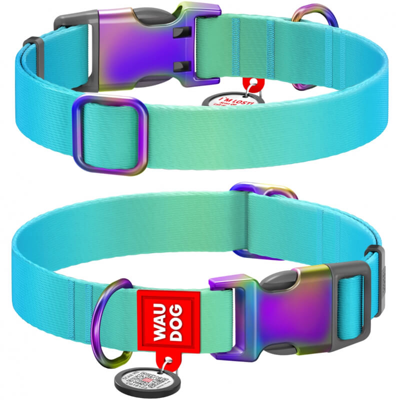 Waudog ovratnica Gradient, svetlo modra