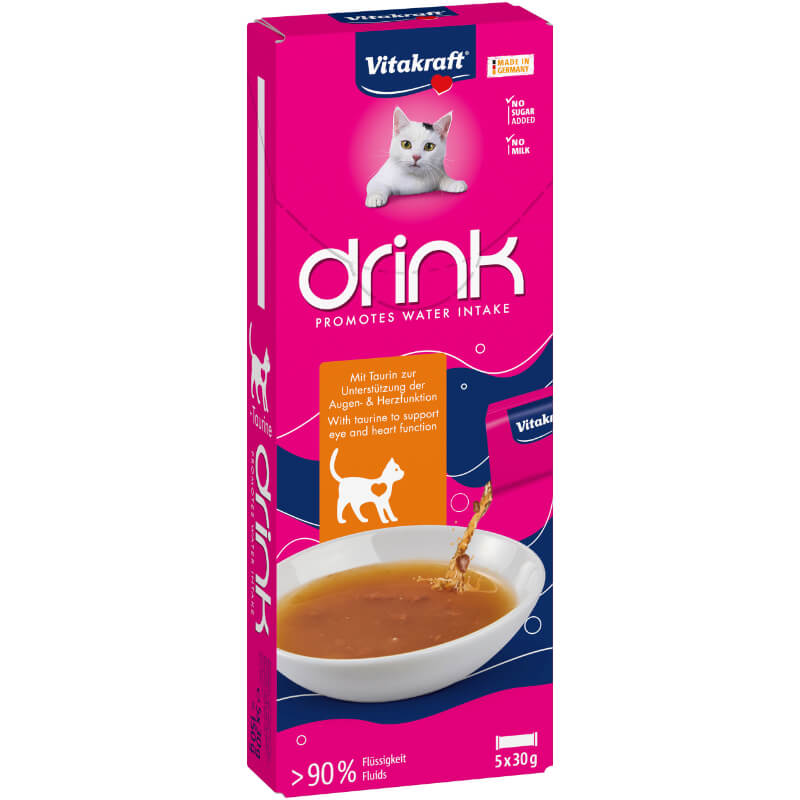 Vitakraft Drink tekočina za spodbujanje pitja mačke, piščanec - 5 x 30 g