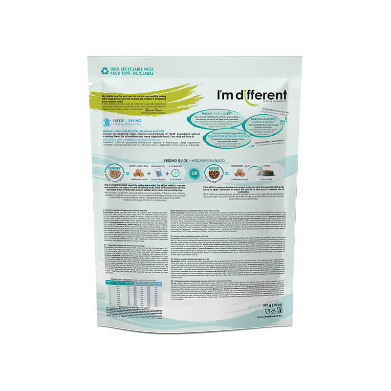 I'm Different FreezeDried Complete Dinner, za majhne pse - riba - 156 g (2)