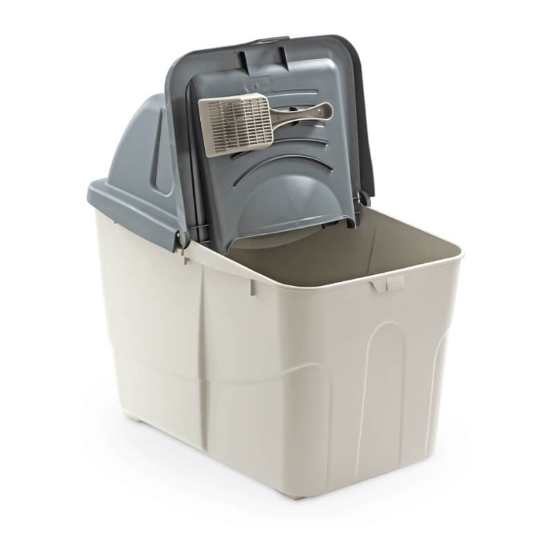 MPS zaprto mačje stranišče Buxo z vratci, različne barve - 60 x 38 x 56 cm (4)