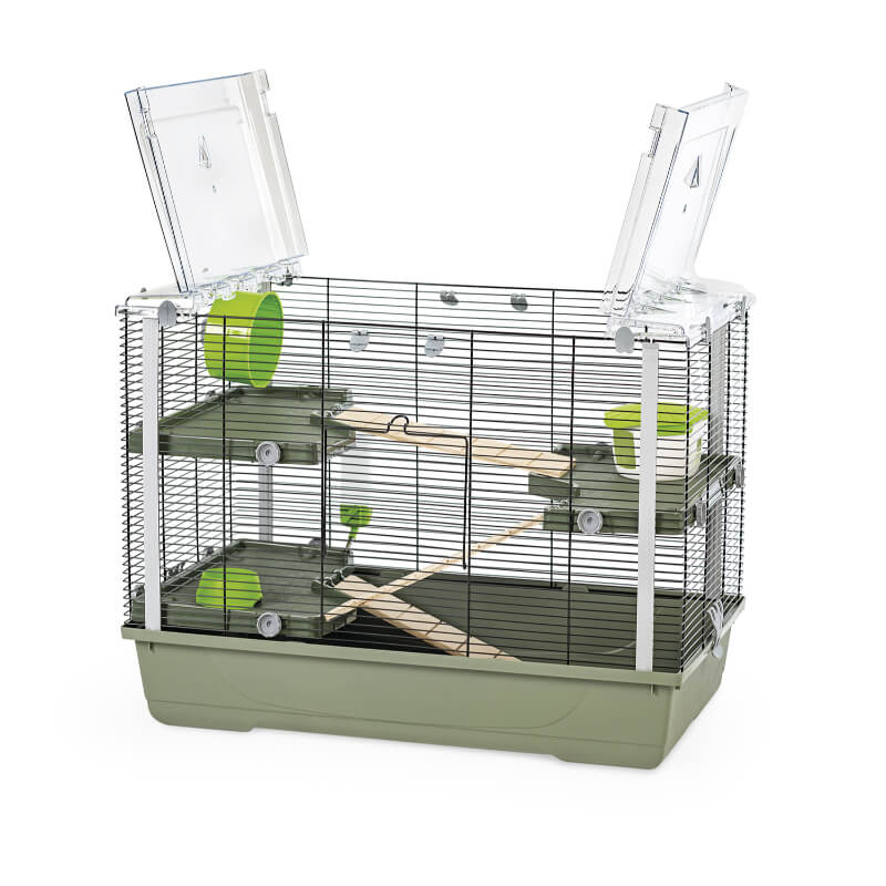 MPS kletka za hrčke Eva 23, opremljena, zelena - 79 x 45 x 60 cm (2)