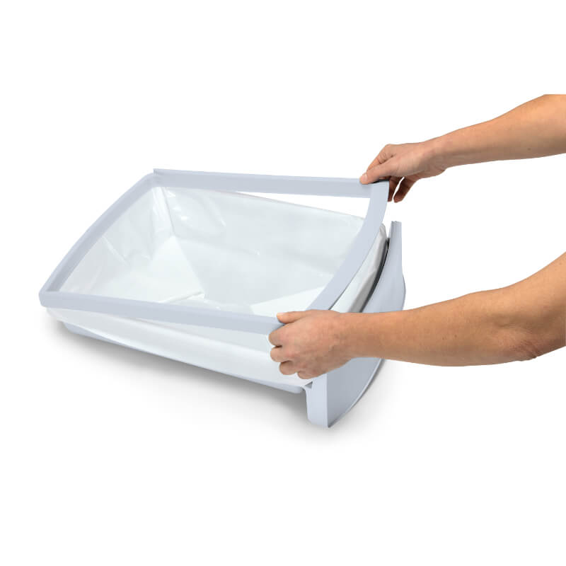 IMAC Frida pokrito mačje stranišče s predalom, sv. modro - 56 x 40 x 43,5 cm (3)