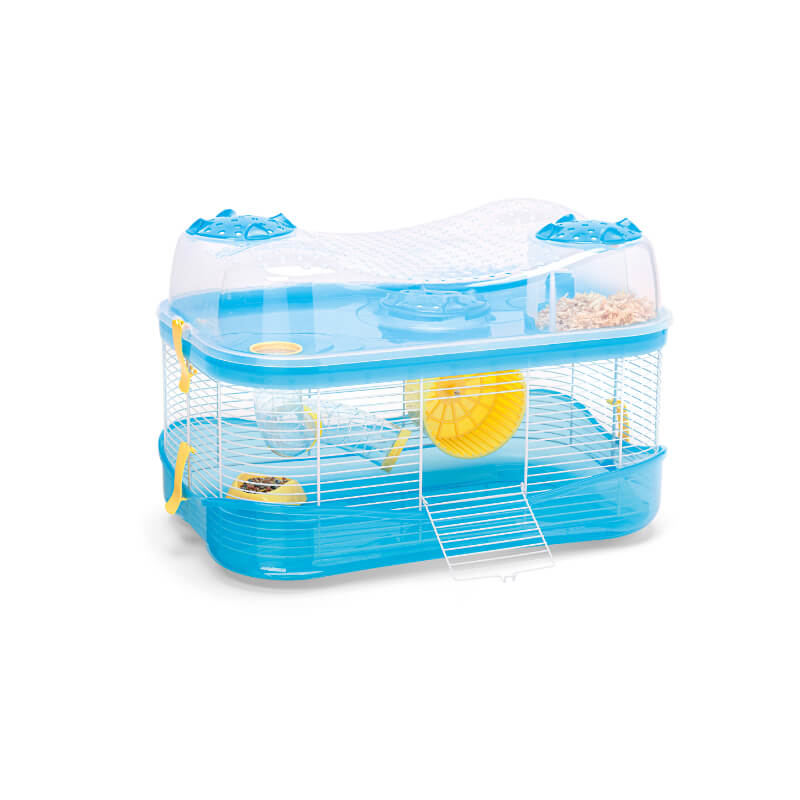 IMAC Fantasy opremljena kletka za hrčke, modra - 58,5 x 38 x 30 cm