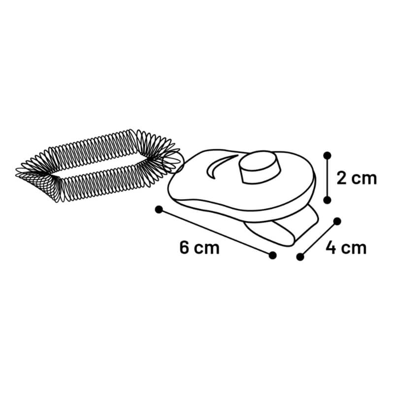 Flamingo Xin kliker z elastiko, zelen - 6 x 4 x 2 cm (4)