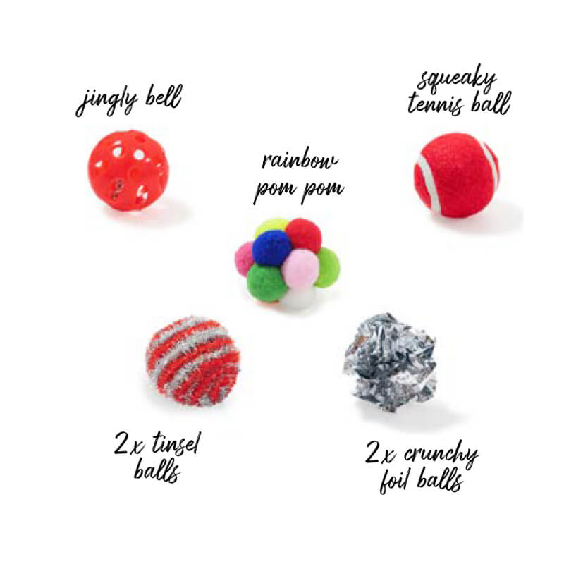 Rosewood Cupid&Comet božično darilo za mačke, mešanica žogic - 7 kos (2)