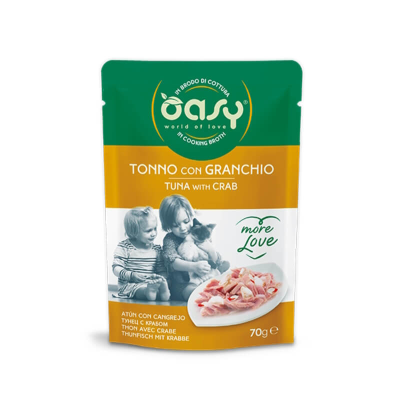 Oasy More Love Adult tuna in rakovice v juhi, vrečka - 70 g - 70 g