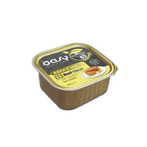 Oasy Grain Free Paté Adult govedina in zelenjava, paté v posodici - 150 g - 150 g