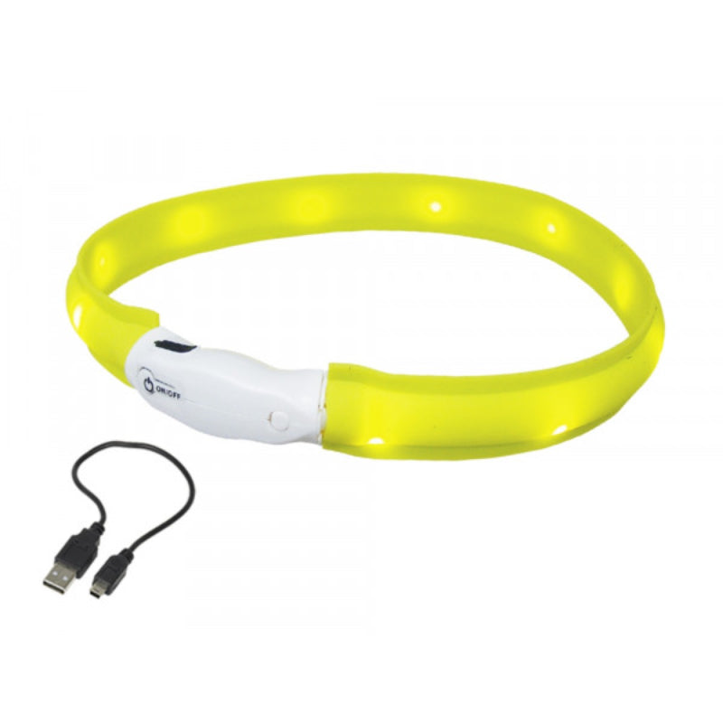 Nobby varnostna LED ovratnica Visible, rumena - različne velikosti - 40 cm