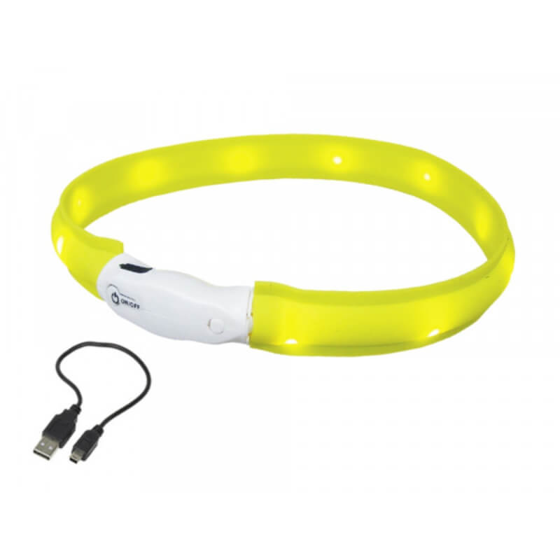 Nobby varnostna LED ovratnica Visible, rumena - različne velikosti - 70 cm