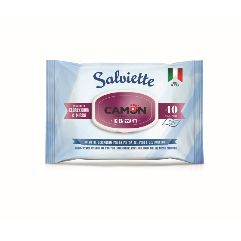 Camon antibakterijski čistilni robčki, mira - 40 kos