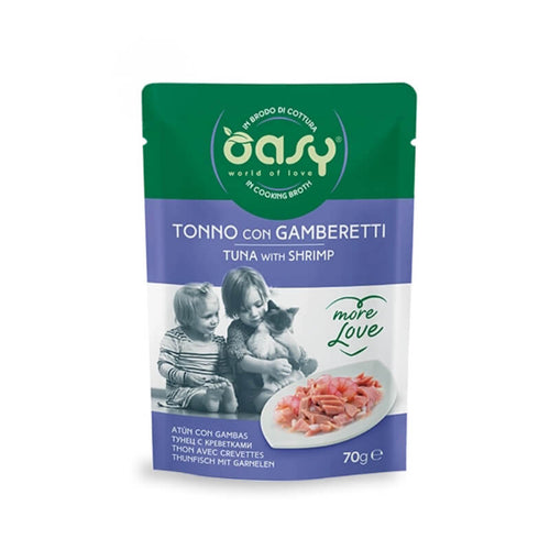 Oasy More Love Adult tuna in rakovica v juhi, vrečka - 70 g