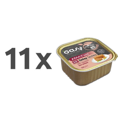 Oasy Grain Free Paté Adult puran in zelenjava, paté v posodici - 150 g - 11 x 150 g