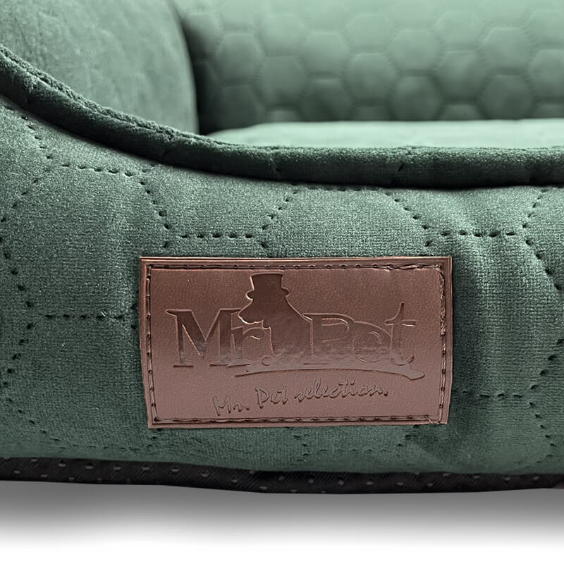 Meduza ležišče Riviera iz žameta, različne velikosti - temno zelena - 70 x 50 cm (3)