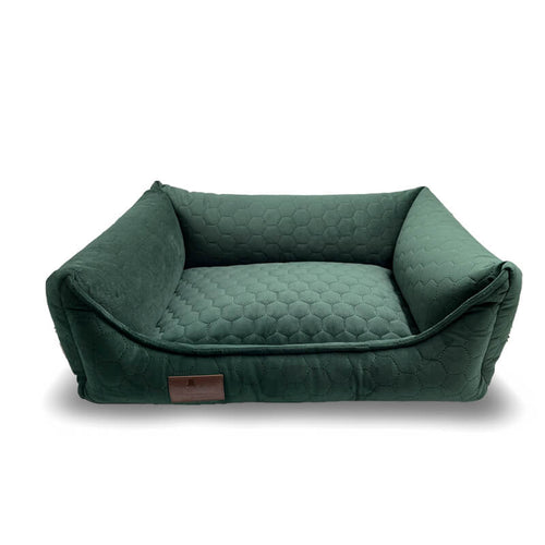 Meduza ležišče Riviera iz žameta, različne velikosti - temno zelena - 70 x 50 cm