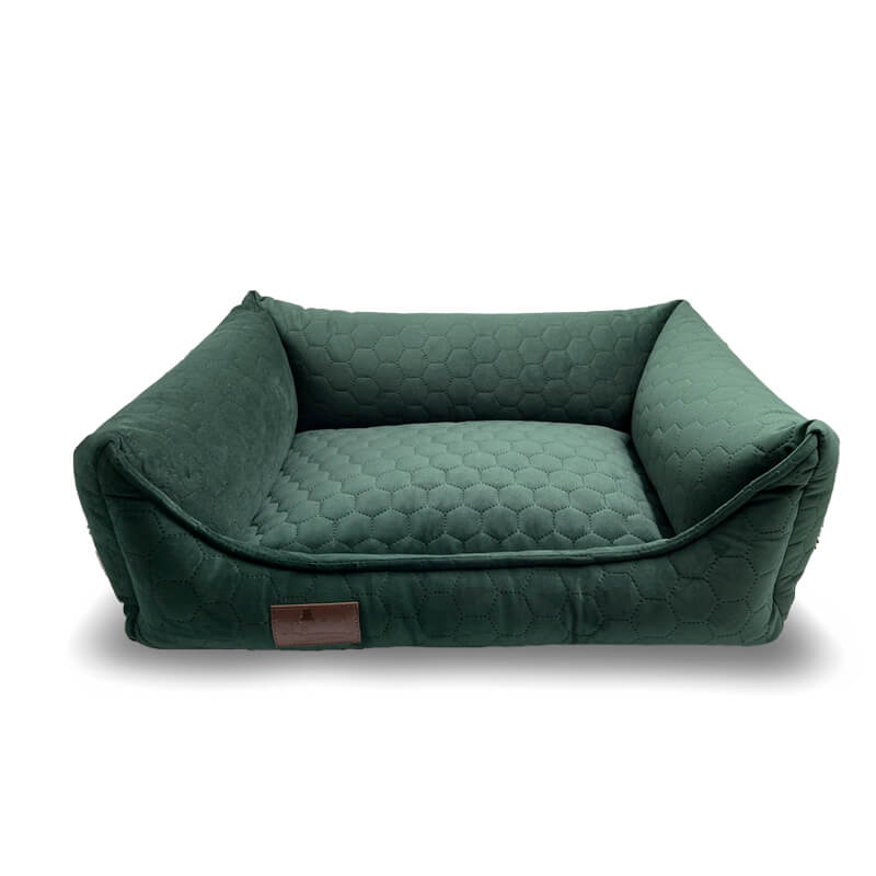 Meduza ležišče Riviera iz žameta, različne velikosti - temno zelena - 90 x 70 cm