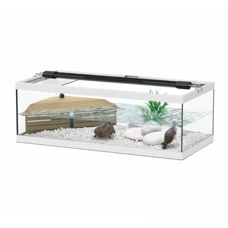 Aquatlantis akvaterarij Tortum 75 za vodne želve, bel - 68 L / 75 x 36 x 25 cm