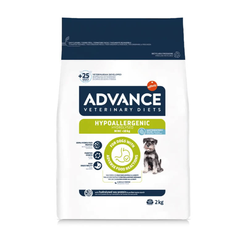 Advance veterinarska dieta za pse Hypoallergenic Mini - sojine beljakovine - 2 kg