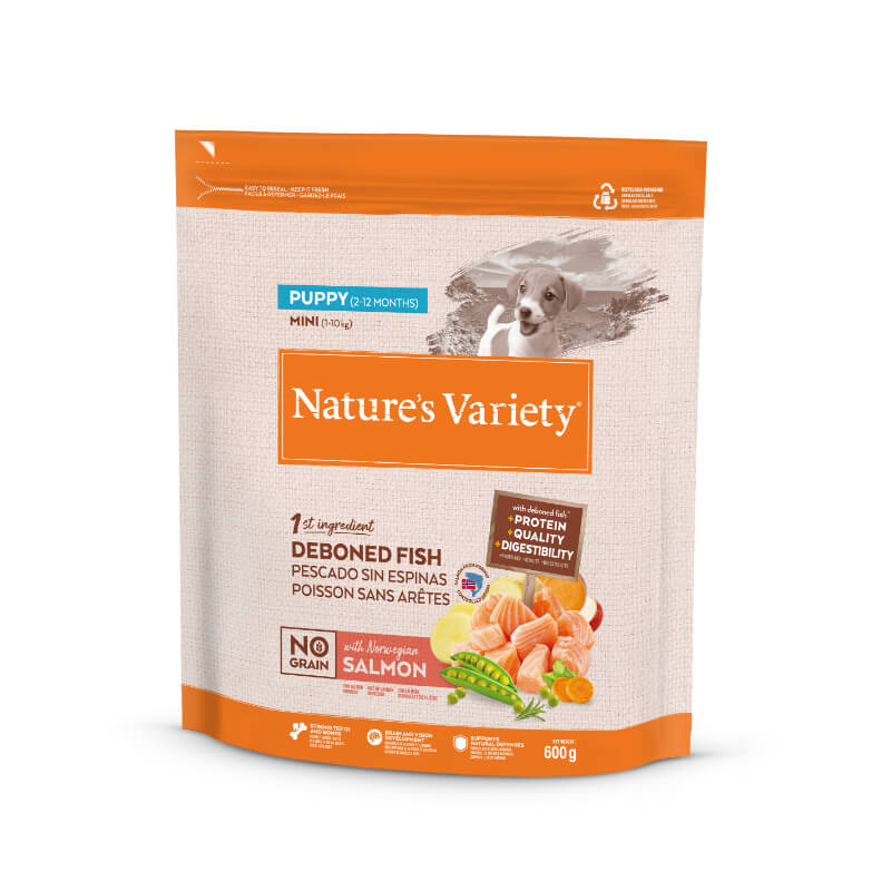 Nature's Variety No Grain Dog Mini Puppy - losos - 600 g