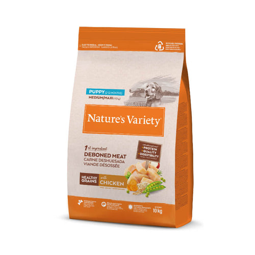 Nature's Variety Healthy Grains Dog Med/Max Puppy - piščanec - 10 kg
