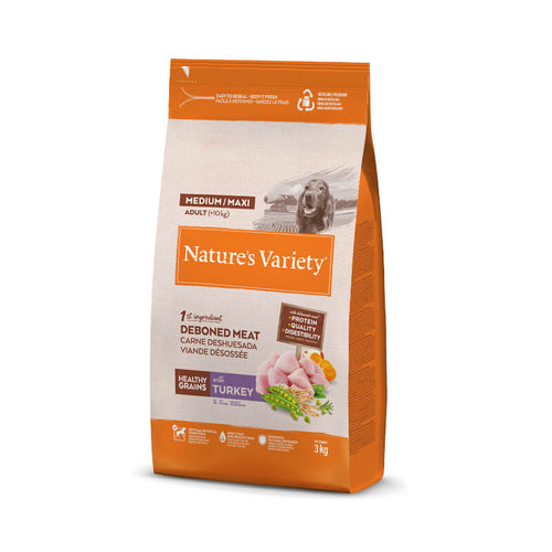 Nature's Variety Healthy Grains Dog Med/Max Adult - puran - 3 kg