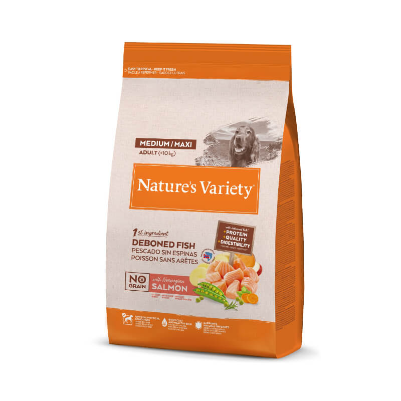 Nature's Variety No Grain Dog Med/Max Adult - losos - 3 kg