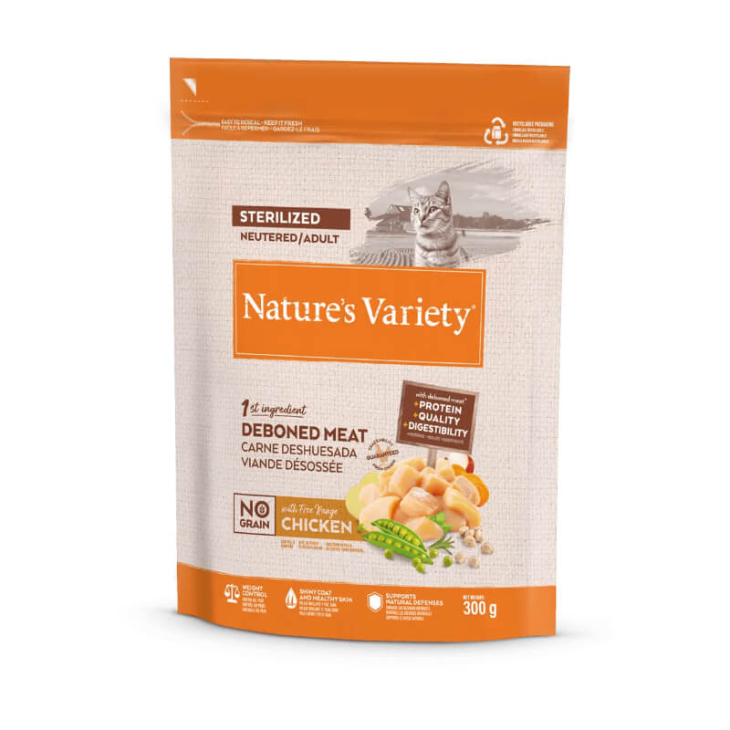Nature's Variety No Grain Cat Sterilized Adult - piščanec - 300 g