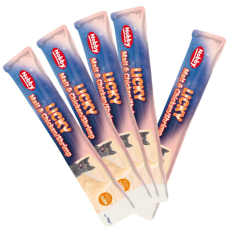 Nobby StarSnack Cat Licky krema, rakci in slad - 5 x 15 g (2)
